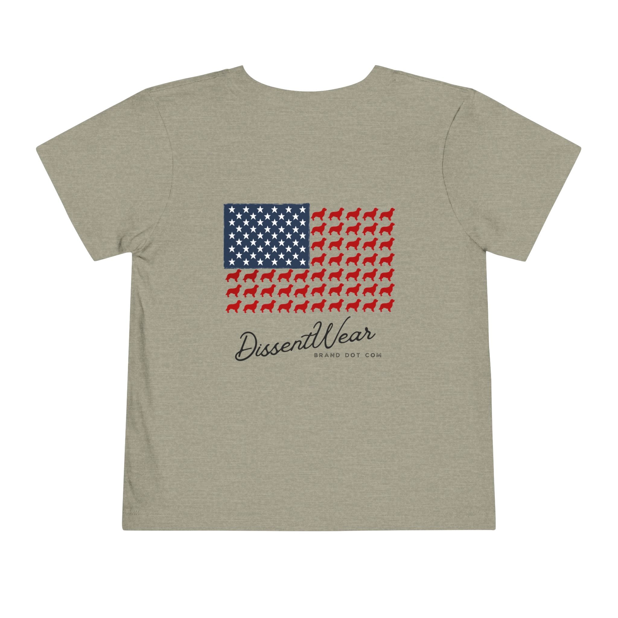 Red White and Blue Patriotic Golden Retriever, Trendy Tee, Toddler Tee, Cute Kids Shirt, Fun Animal Tee, Toddler Gift, Summer Playwear, Red White Blue Kids T-Shirt