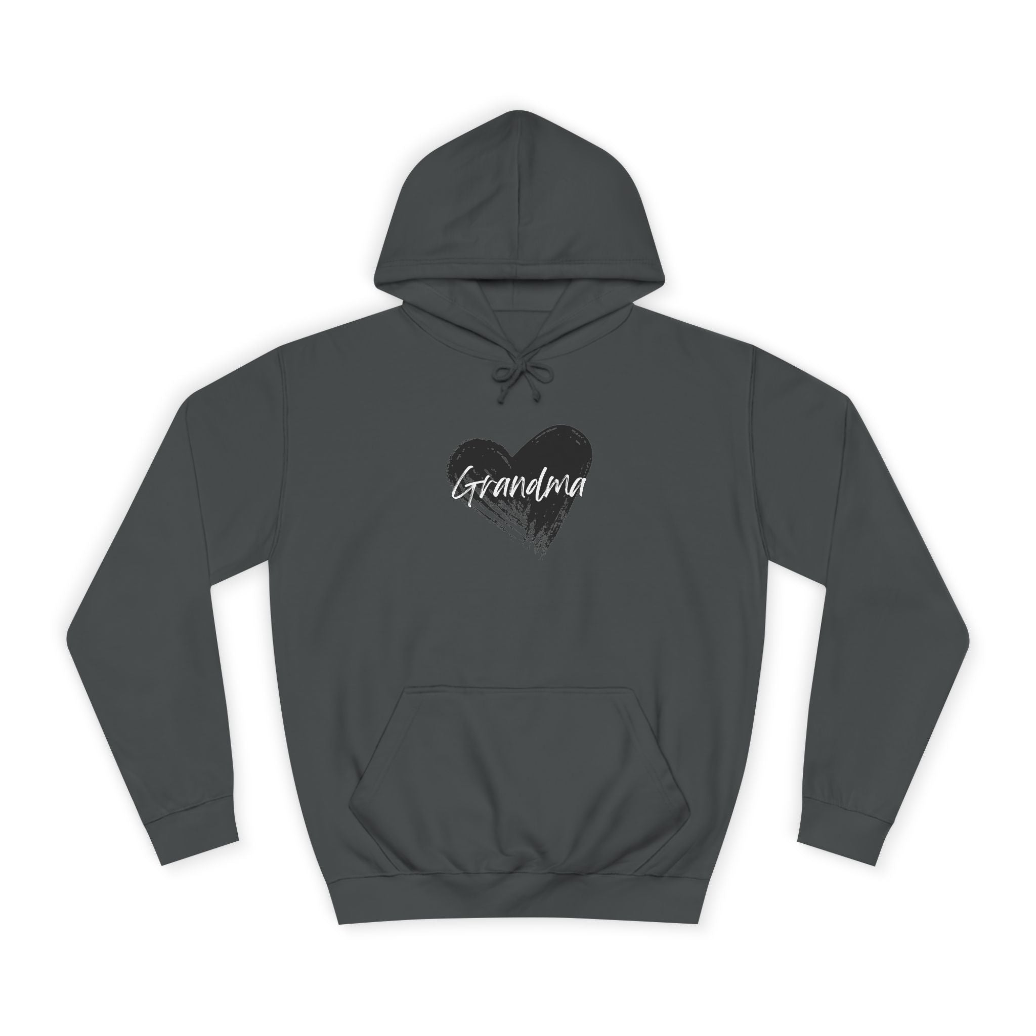 GRANDMA College Hoodie with Heart Design, Cozy College Apparel, Casual Sweatshirt, Gift for Students, Perfect for Campus Life, Trendy Hoodie