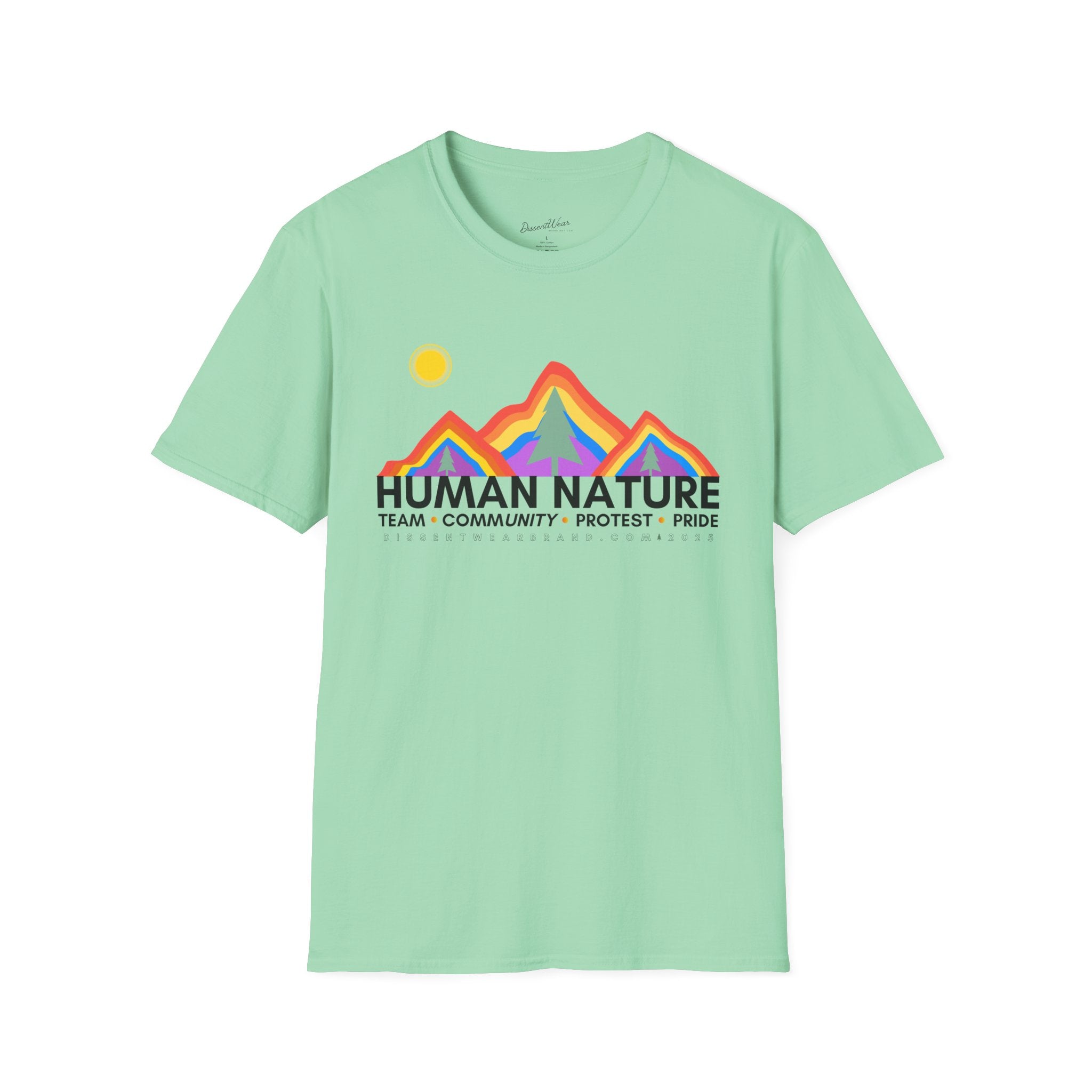 Human Nature Pride T-Shirt, Unisex Rainbow Tee, LGBTQ+ Apparel, Community Event Shirt, Gift for Equality Advocates