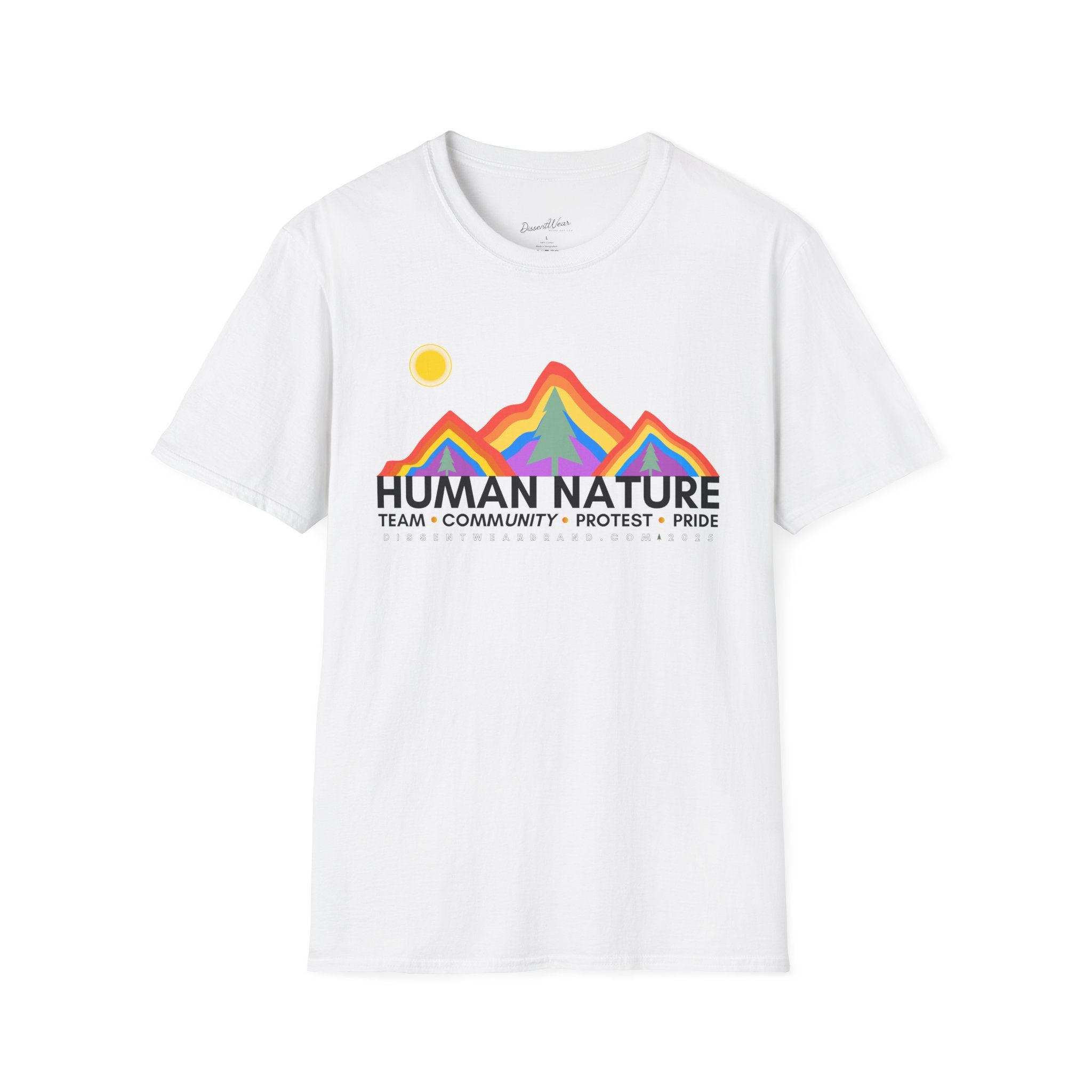 Human Nature Pride T-Shirt, Unisex Rainbow Tee, LGBTQ+ Apparel, Community Event Shirt, Gift for Equality Advocates
