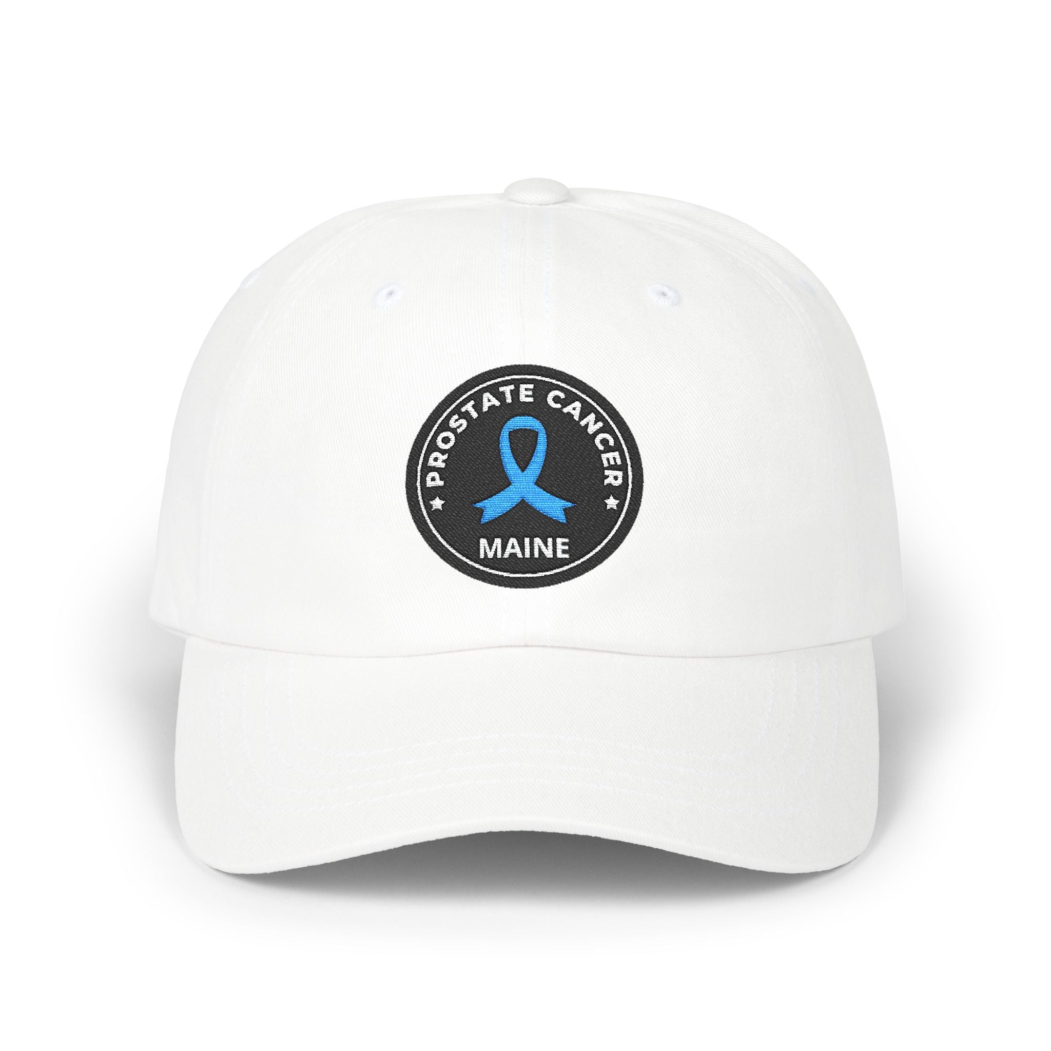 Prostate Cancer Awareness Dad Cap | Classic White Hat for Support, Gifts, Fundraisers, Awareness Events, Everyday Wear
