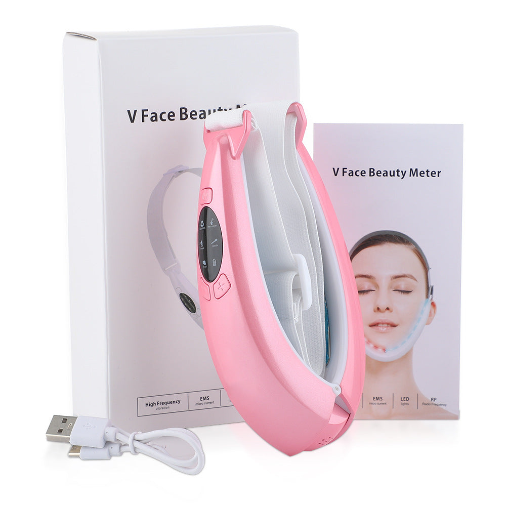 Red Light Therapy Blue Light Therapy Micro Current Color Light V Face Instrument Tightening Beauty Instrument Hot Compress Lifting Face Slimming Instrument