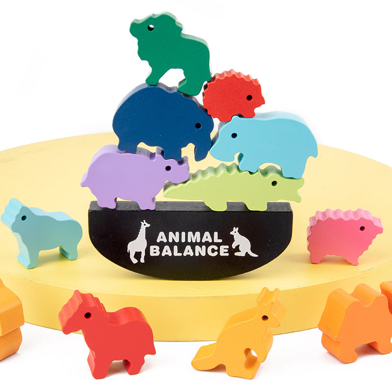 Montessori Early Education Animal Seesaw Balance Beam Toy Children&