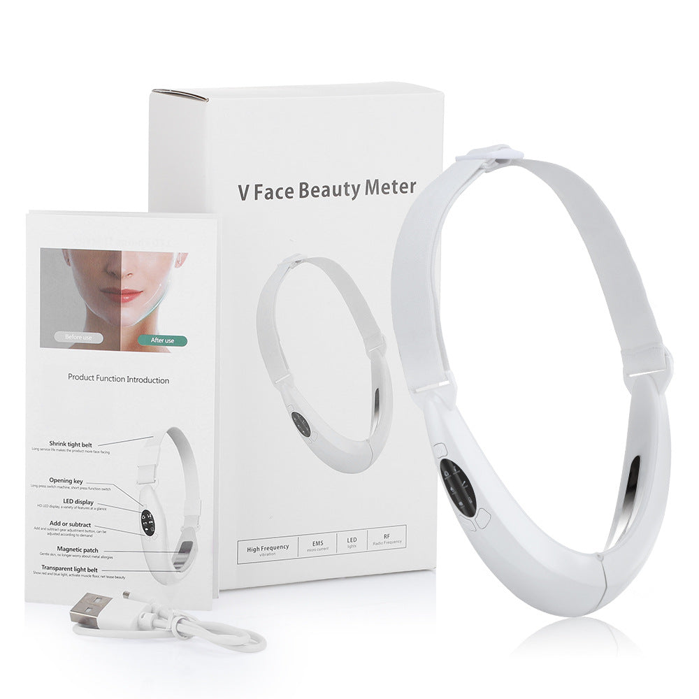 Red Light Therapy Blue Light Therapy Micro Current Color Light V Face Instrument Tightening Beauty Instrument Hot Compress Lifting Face Slimming Instrument