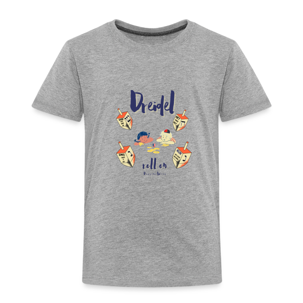 Dreidel ... Roll On Toddler Tee - heather gray
