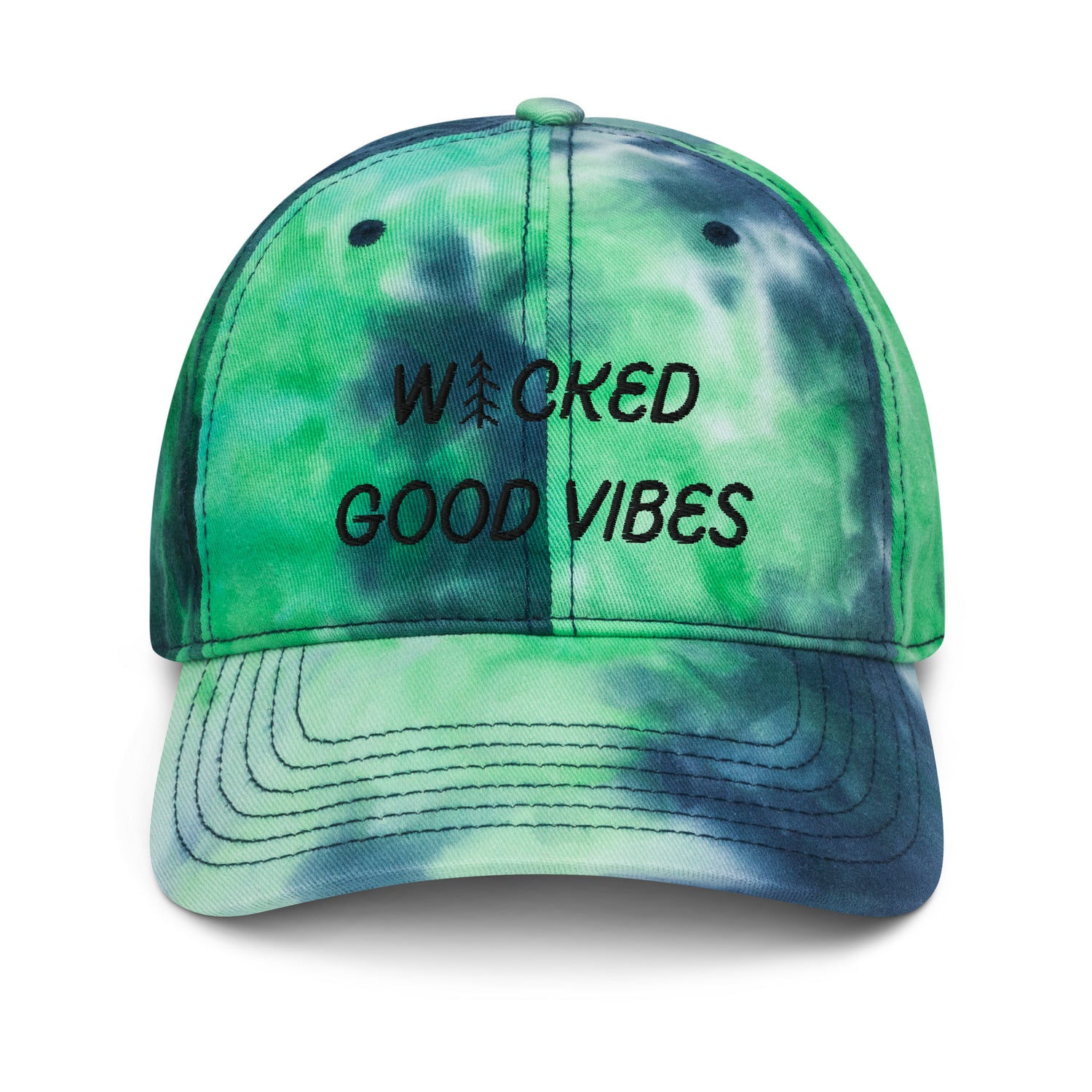 Wicked Good Vibes Tie dye hat (multiple color options)