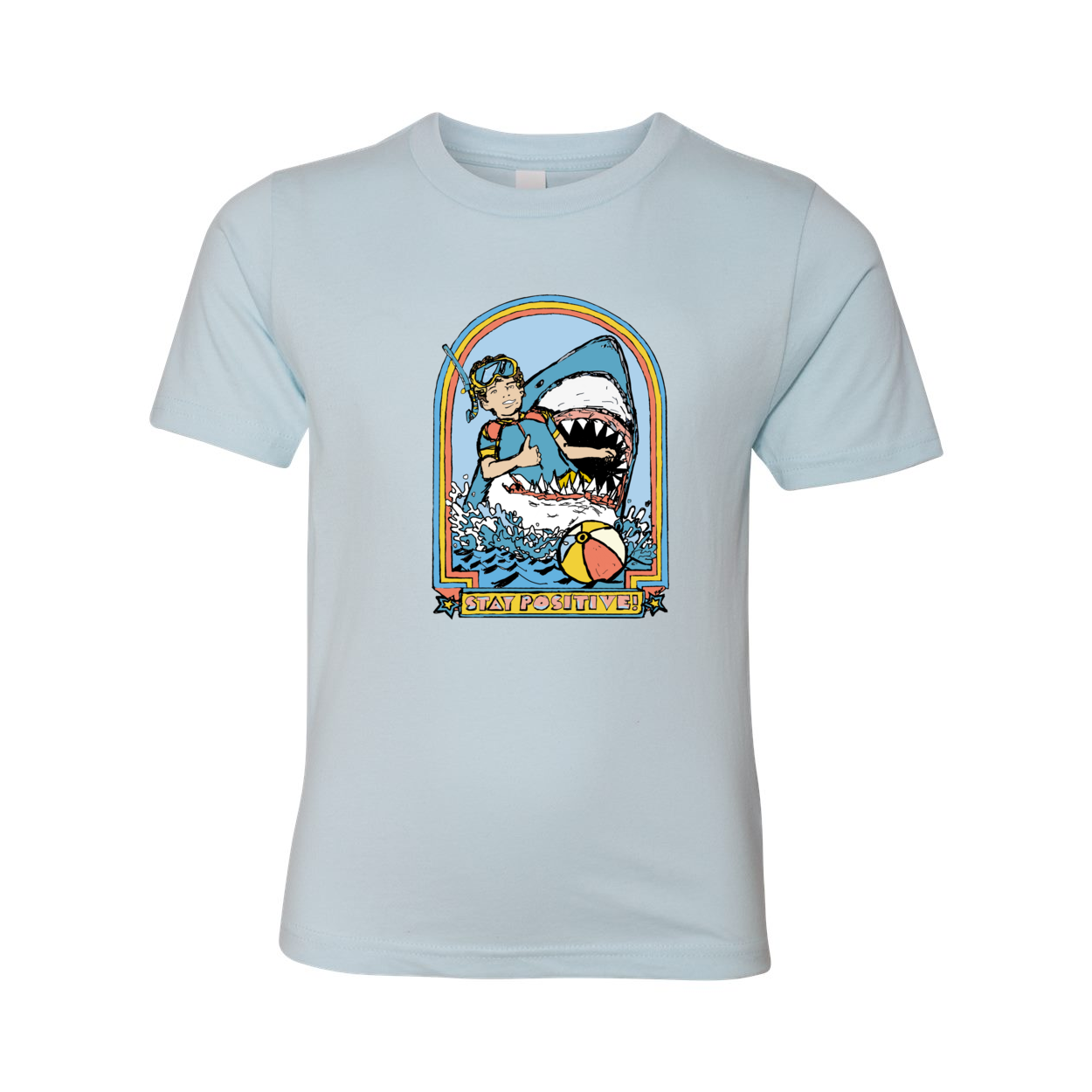 STAY POSITIVE YOUTH TEE-HAND DRAWN - FUNNY TRENDY