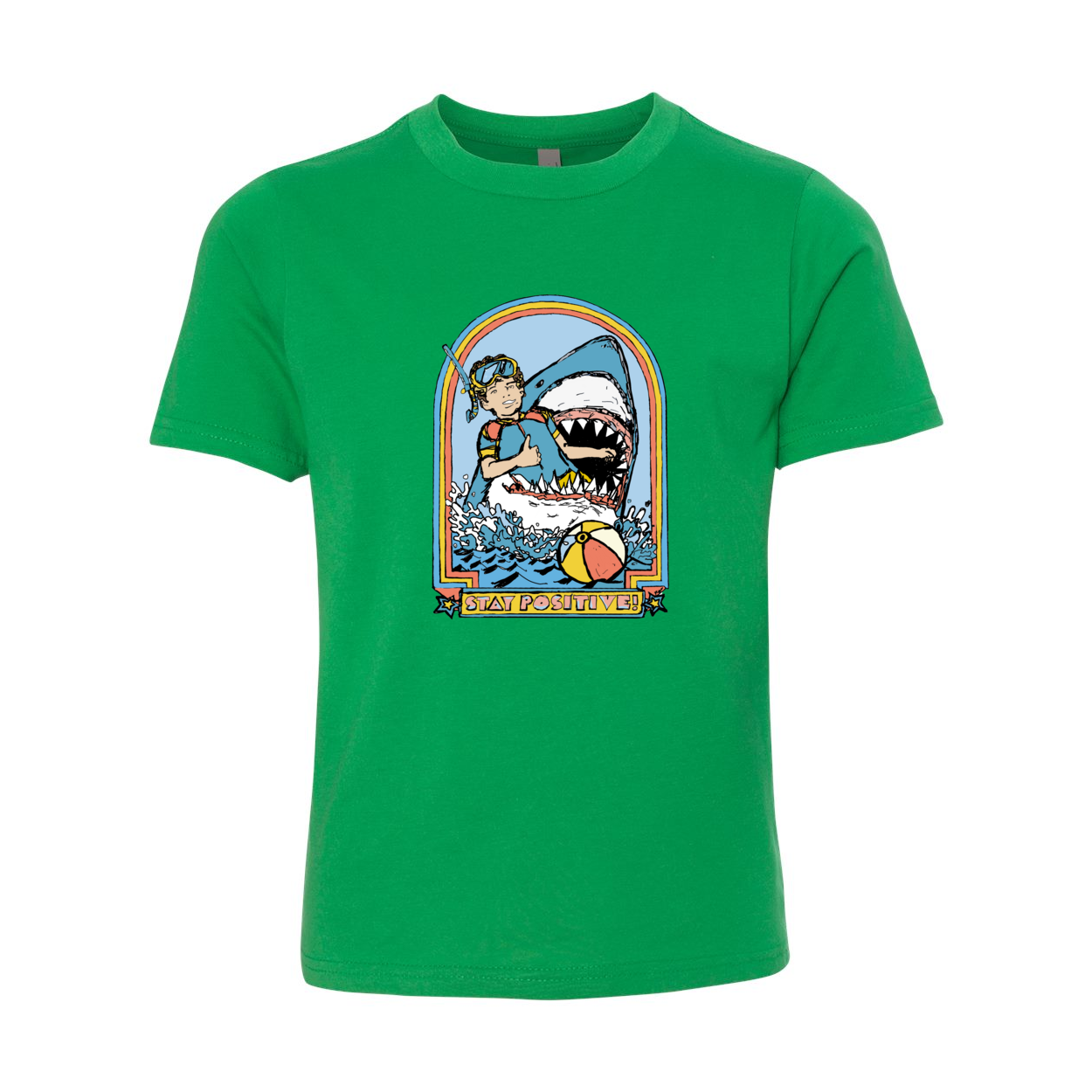 STAY POSITIVE YOUTH TEE-HAND DRAWN - FUNNY TRENDY