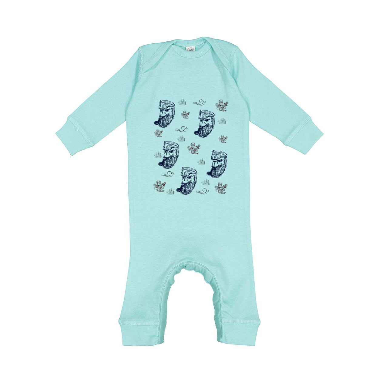 OLE CAPTAIN OF THE SEA INFANT BABY ROMPER BODYSUIT