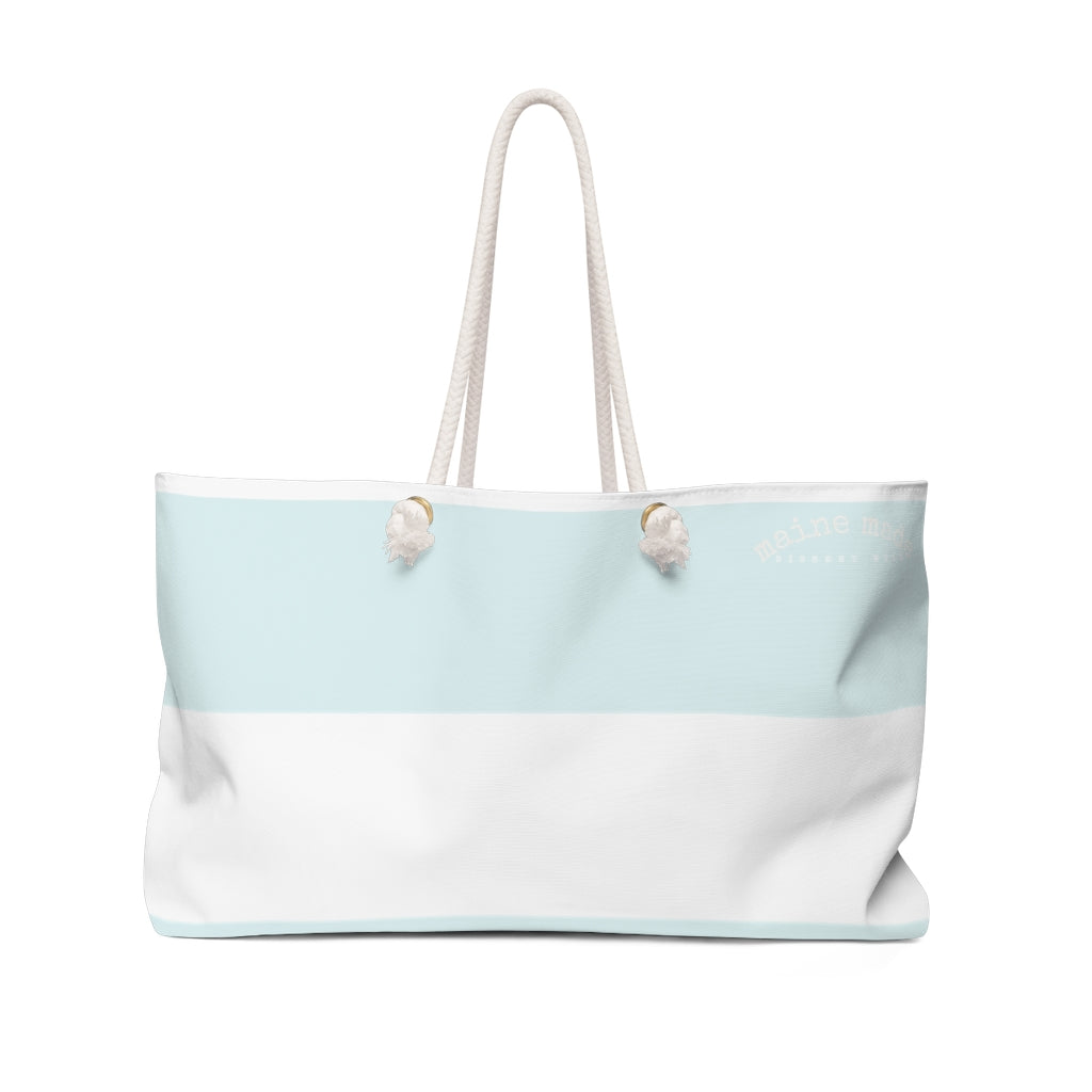 Light Blue Block Weekender Bag
