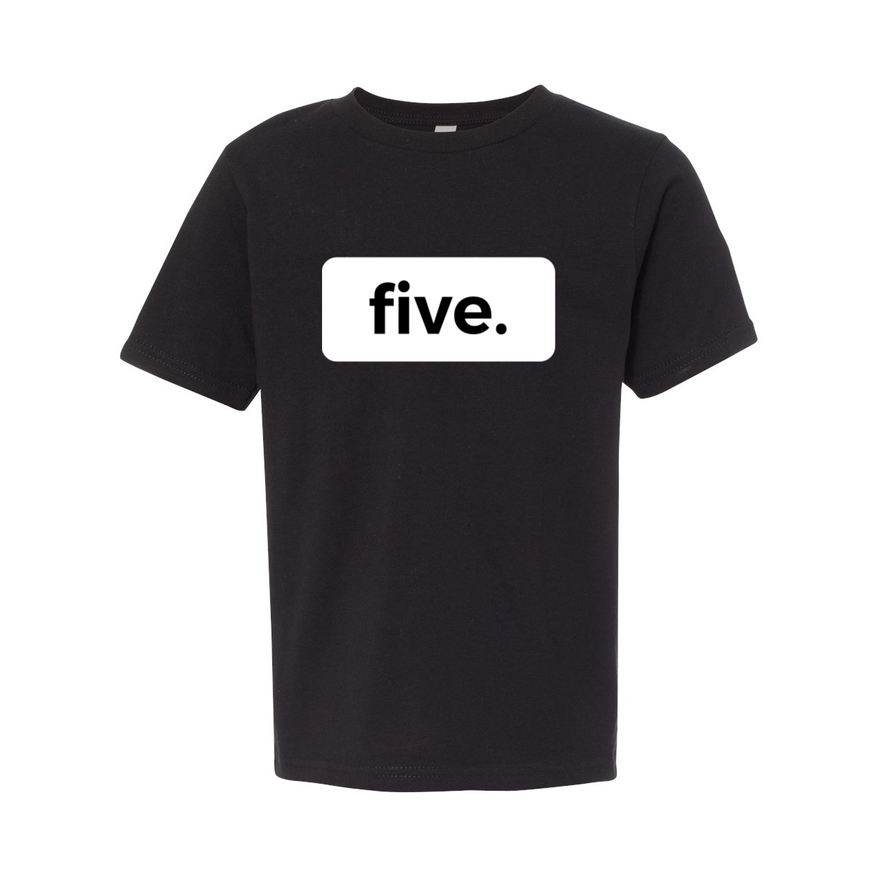 five. FIFTH 5TH birthday tee