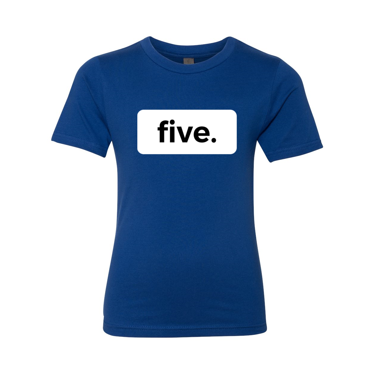 five. FIFTH 5TH birthday tee