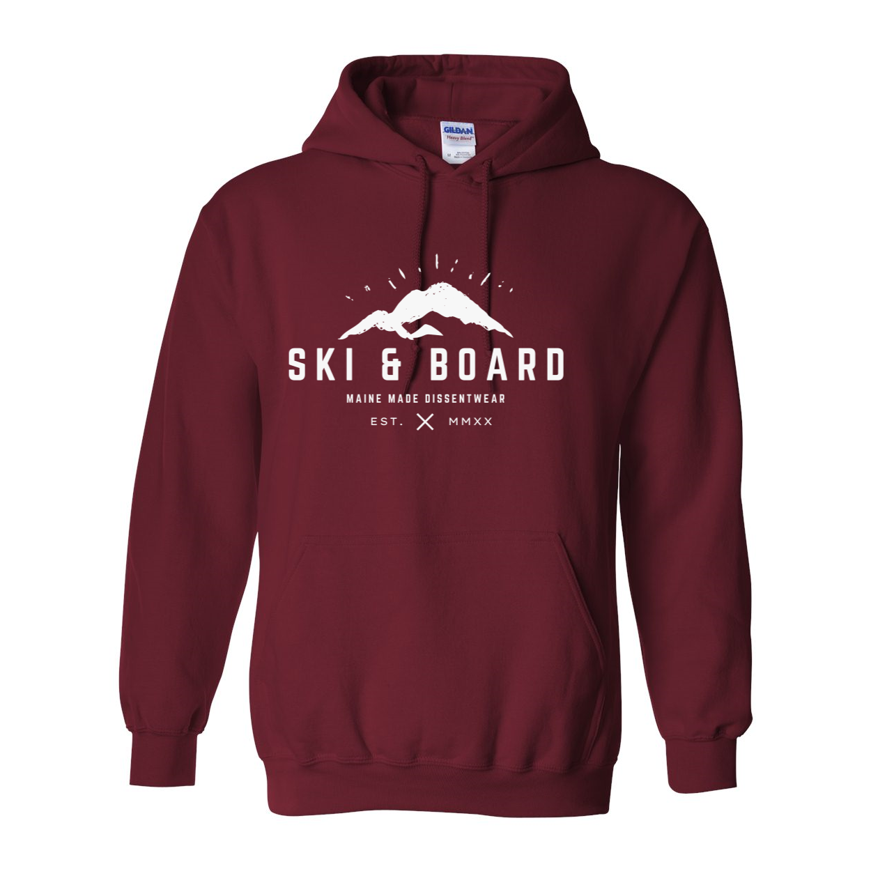 SKI & BOARD WHITE LOGO HOODIE SWEATSHIRT