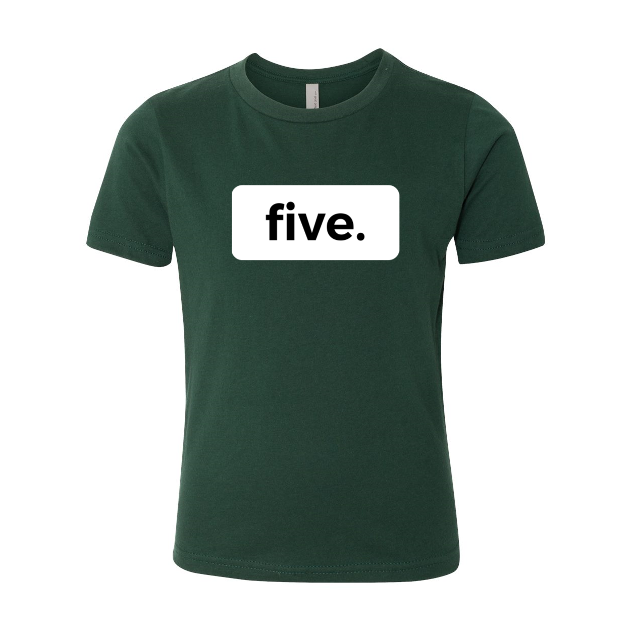 five. FIFTH 5TH birthday tee
