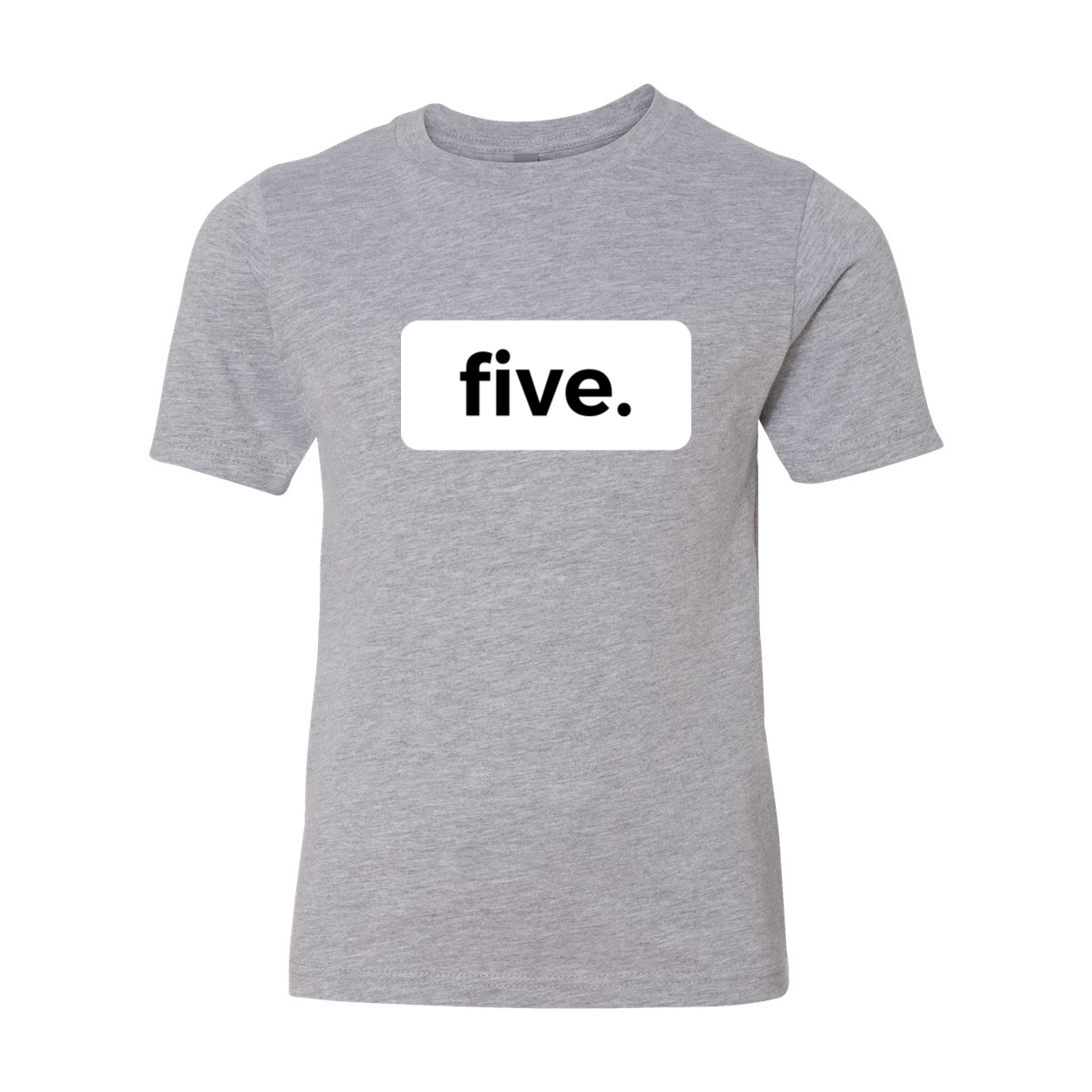 five. FIFTH 5TH birthday tee
