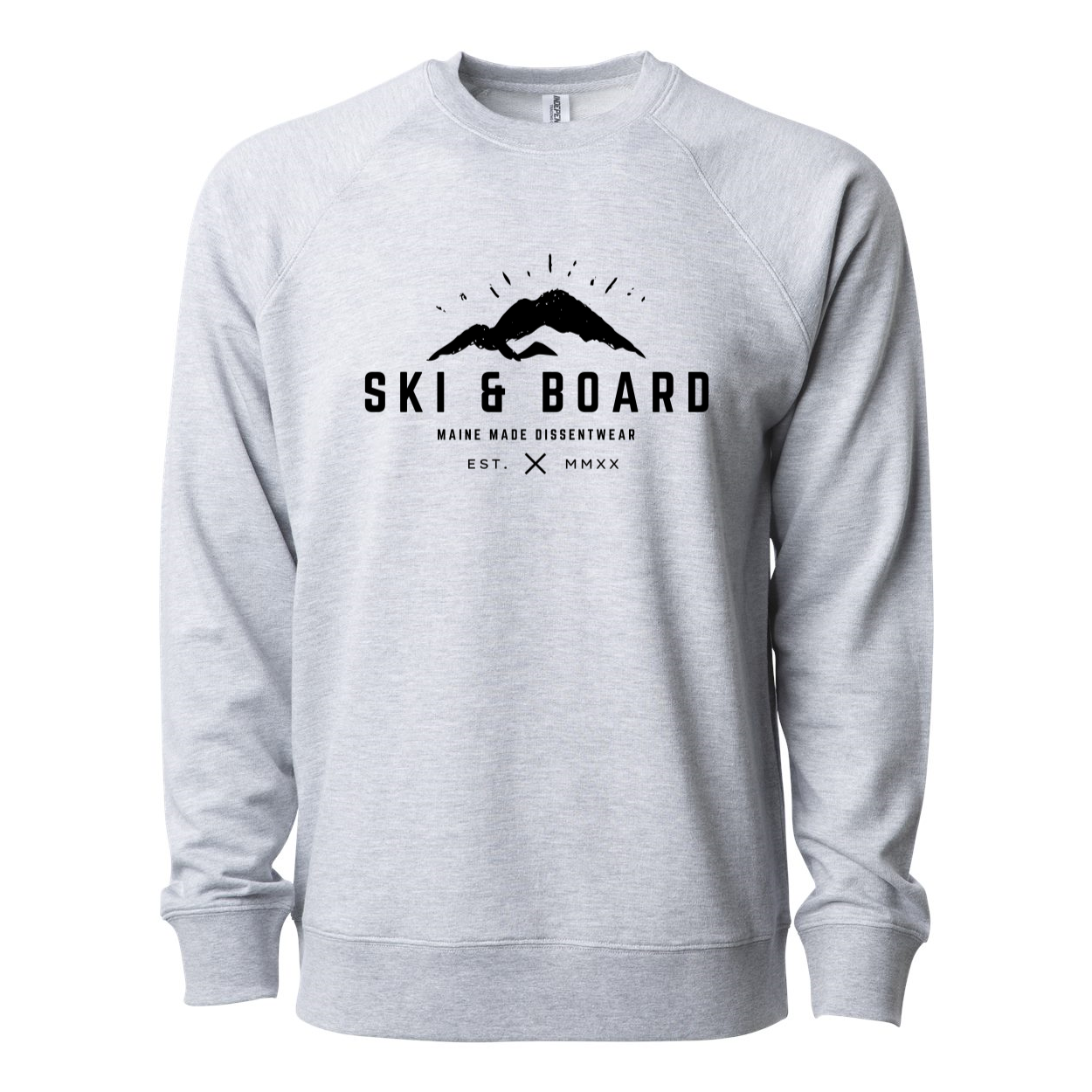 SKI & BOARD Lightweight Terry Sweatshirt Black Logo