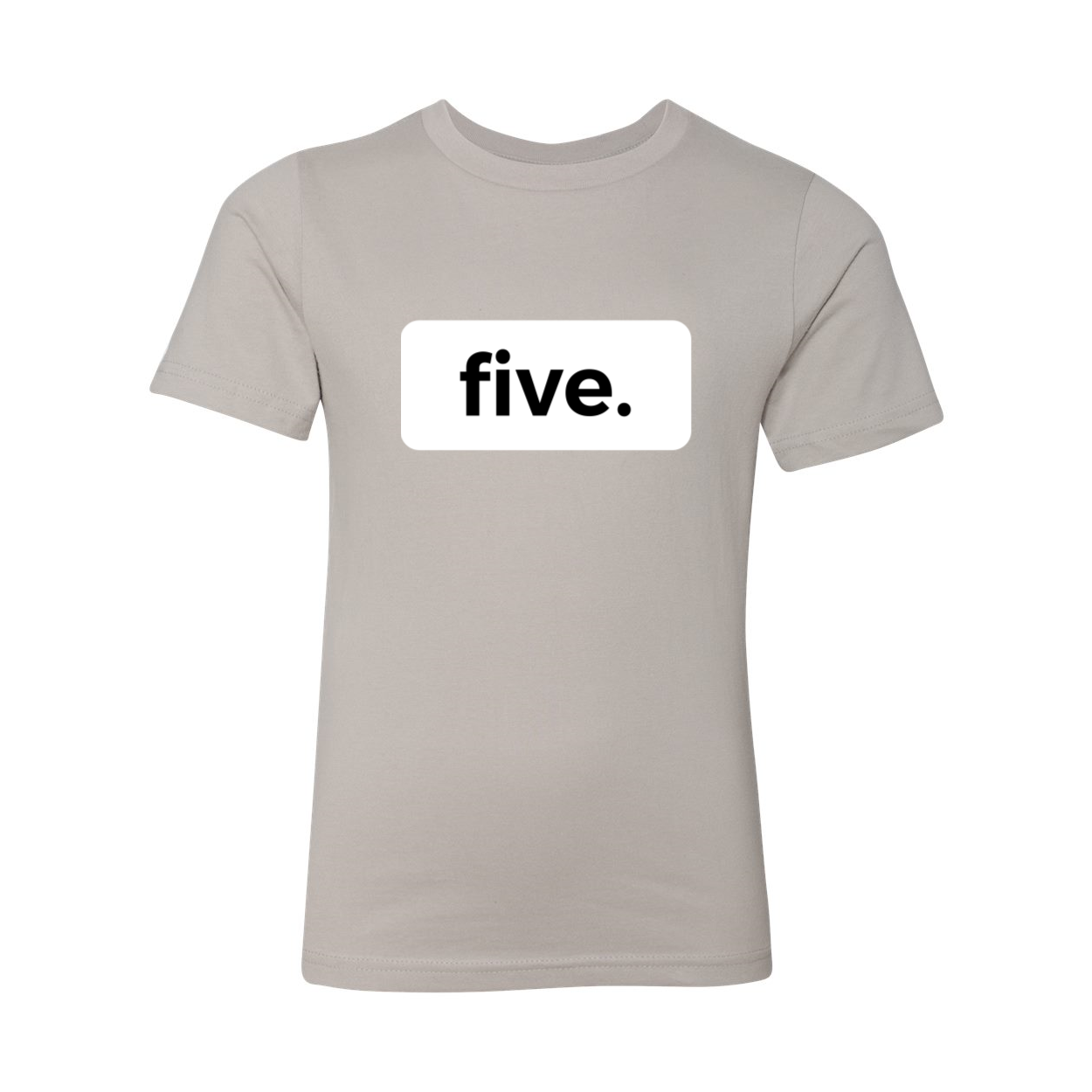 five. FIFTH 5TH birthday tee
