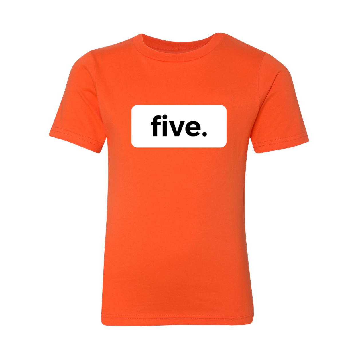 five. FIFTH 5TH birthday tee