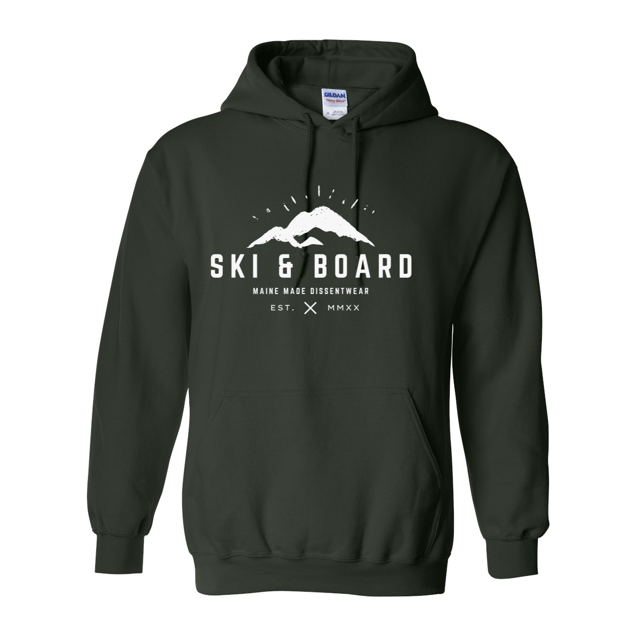 SKI & BOARD WHITE LOGO HOODIE SWEATSHIRT
