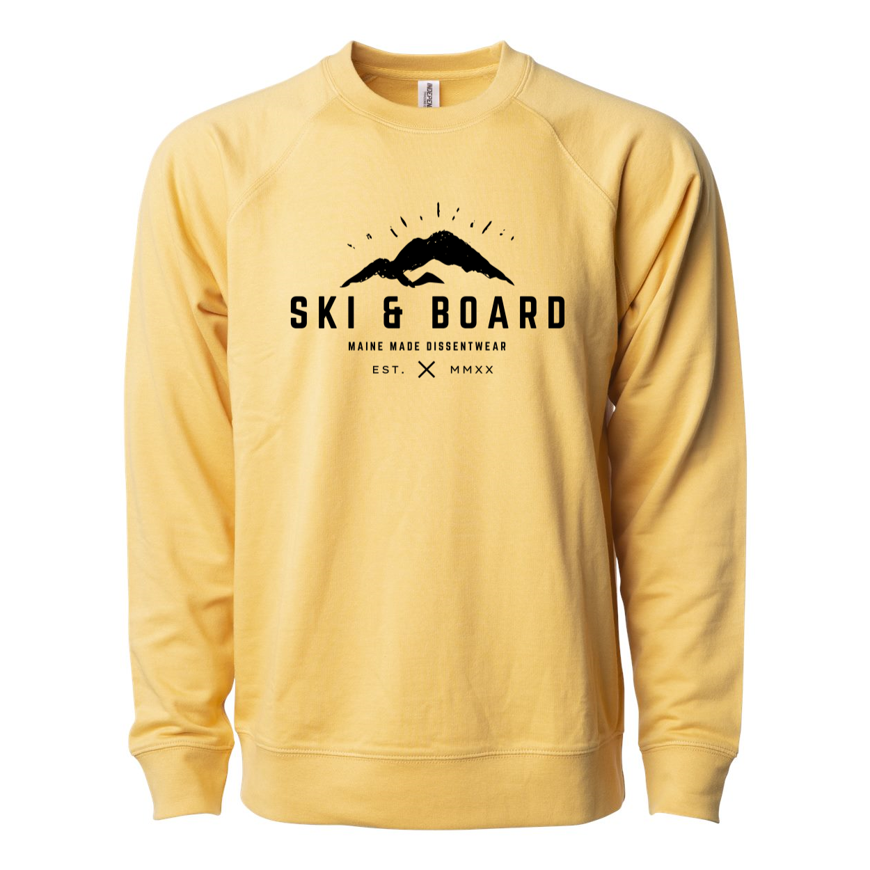 SKI & BOARD Lightweight Terry Sweatshirt Black Logo