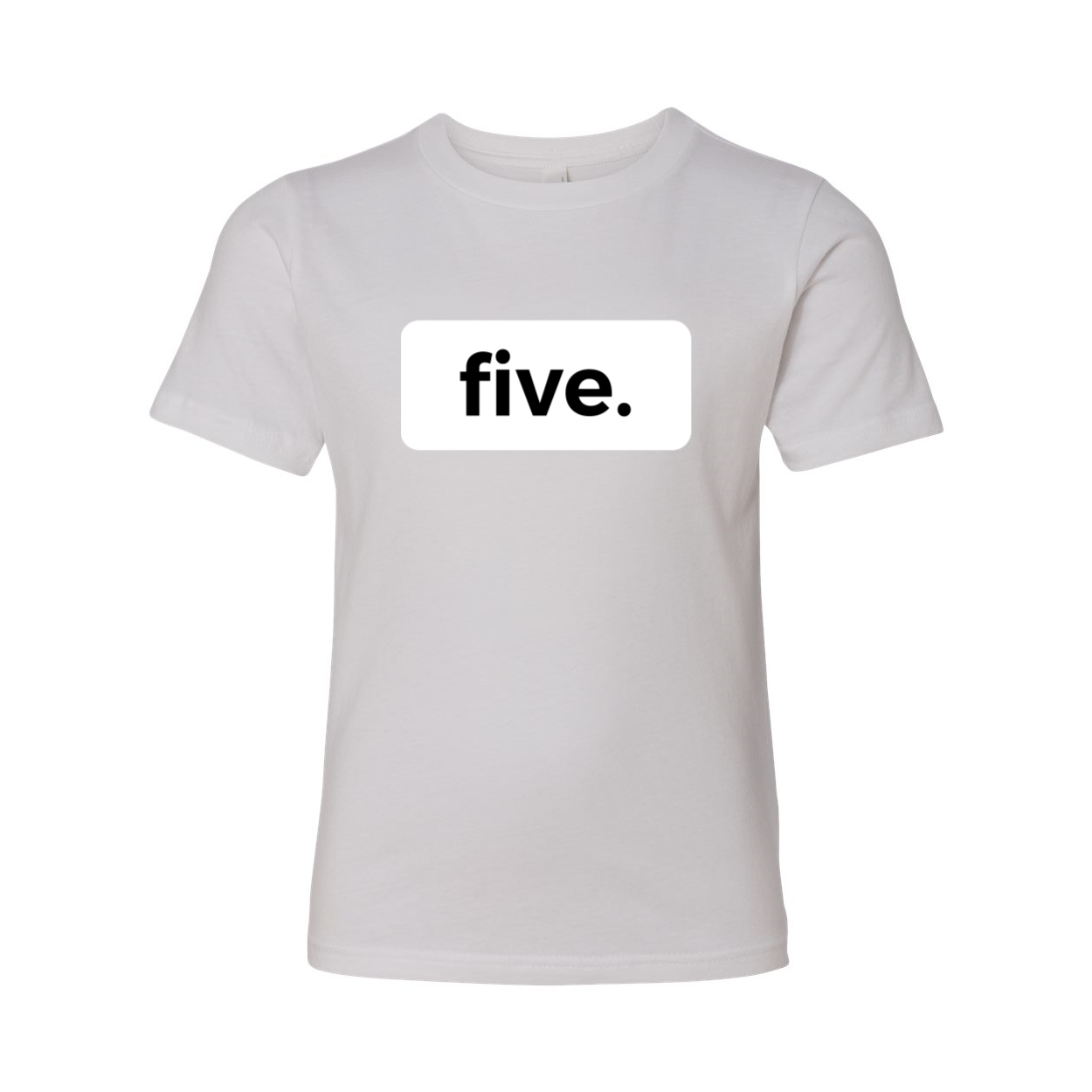 five. FIFTH 5TH birthday tee