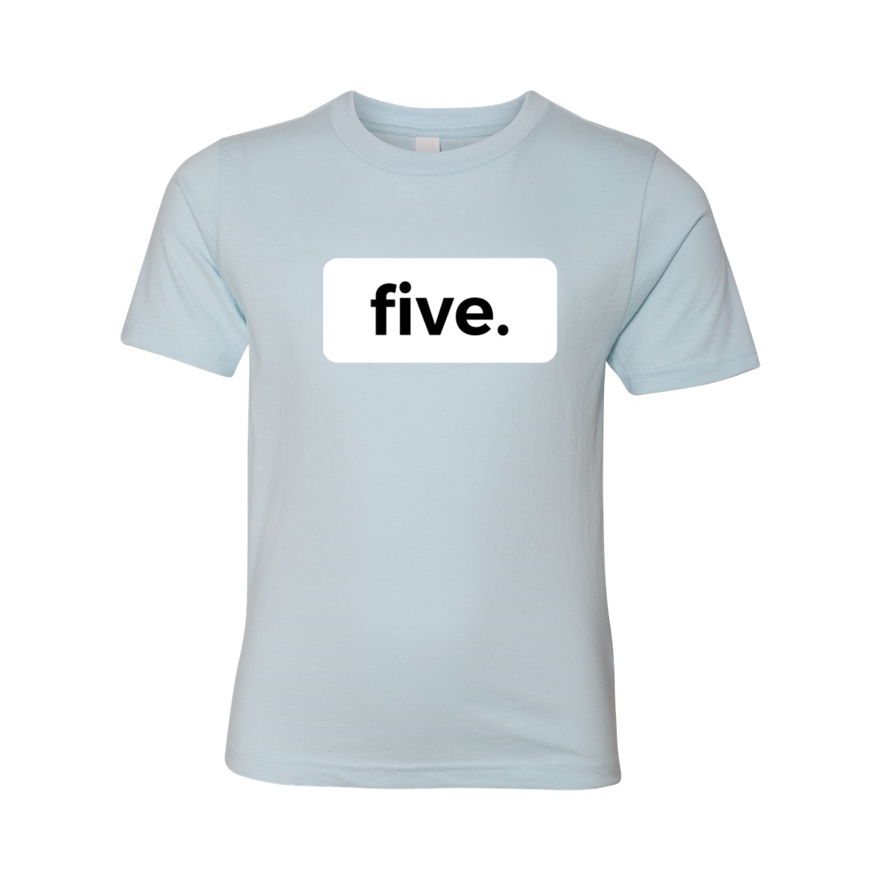 five. FIFTH 5TH birthday tee