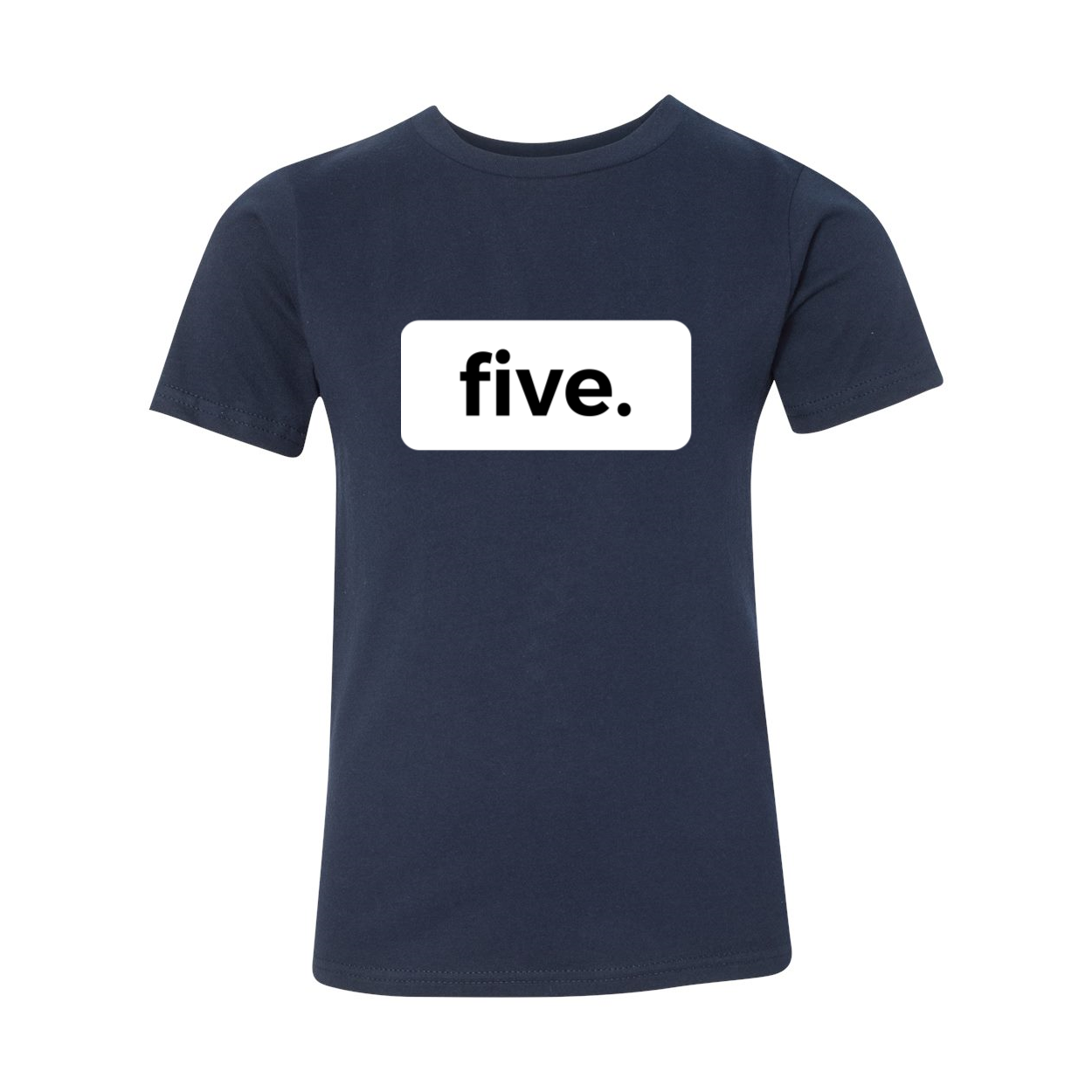 five. FIFTH 5TH birthday tee