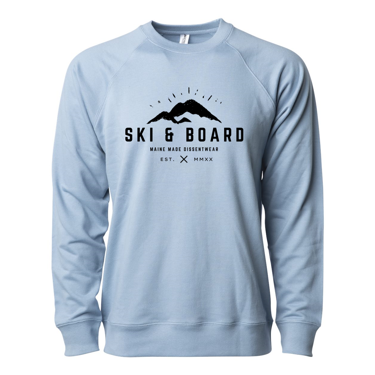 SKI & BOARD Lightweight Terry Sweatshirt Black Logo