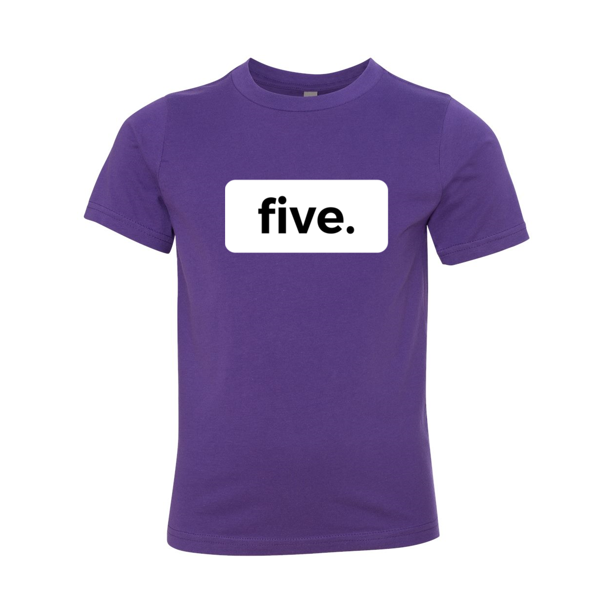 five. FIFTH 5TH birthday tee