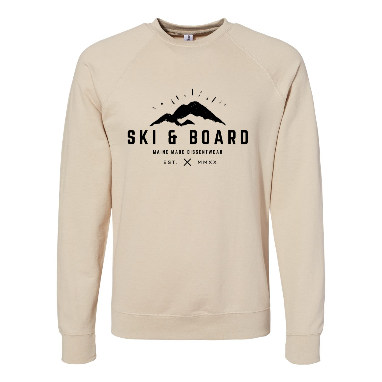 SKI & BOARD Lightweight Terry Sweatshirt Black Logo