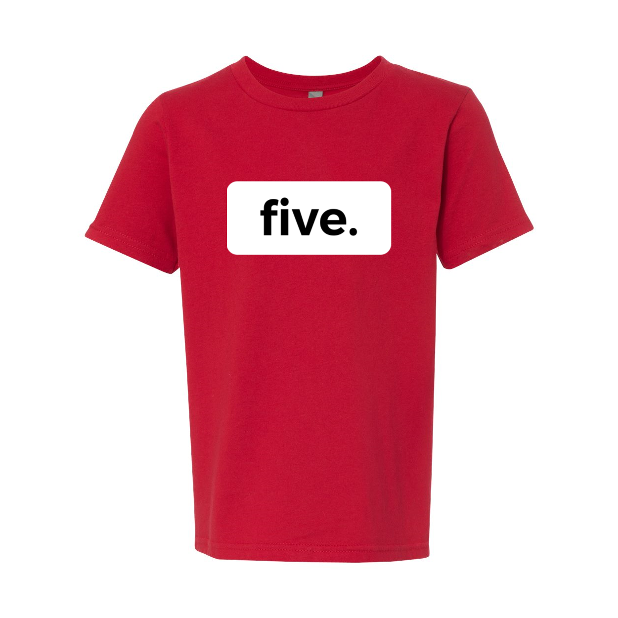 five. FIFTH 5TH birthday tee