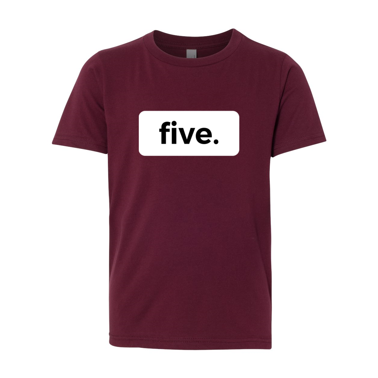 five. FIFTH 5TH birthday tee