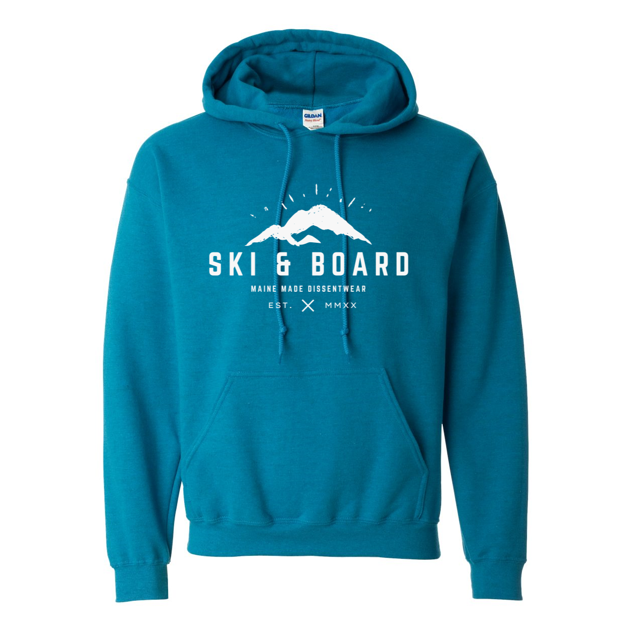 SKI & BOARD WHITE LOGO HOODIE SWEATSHIRT