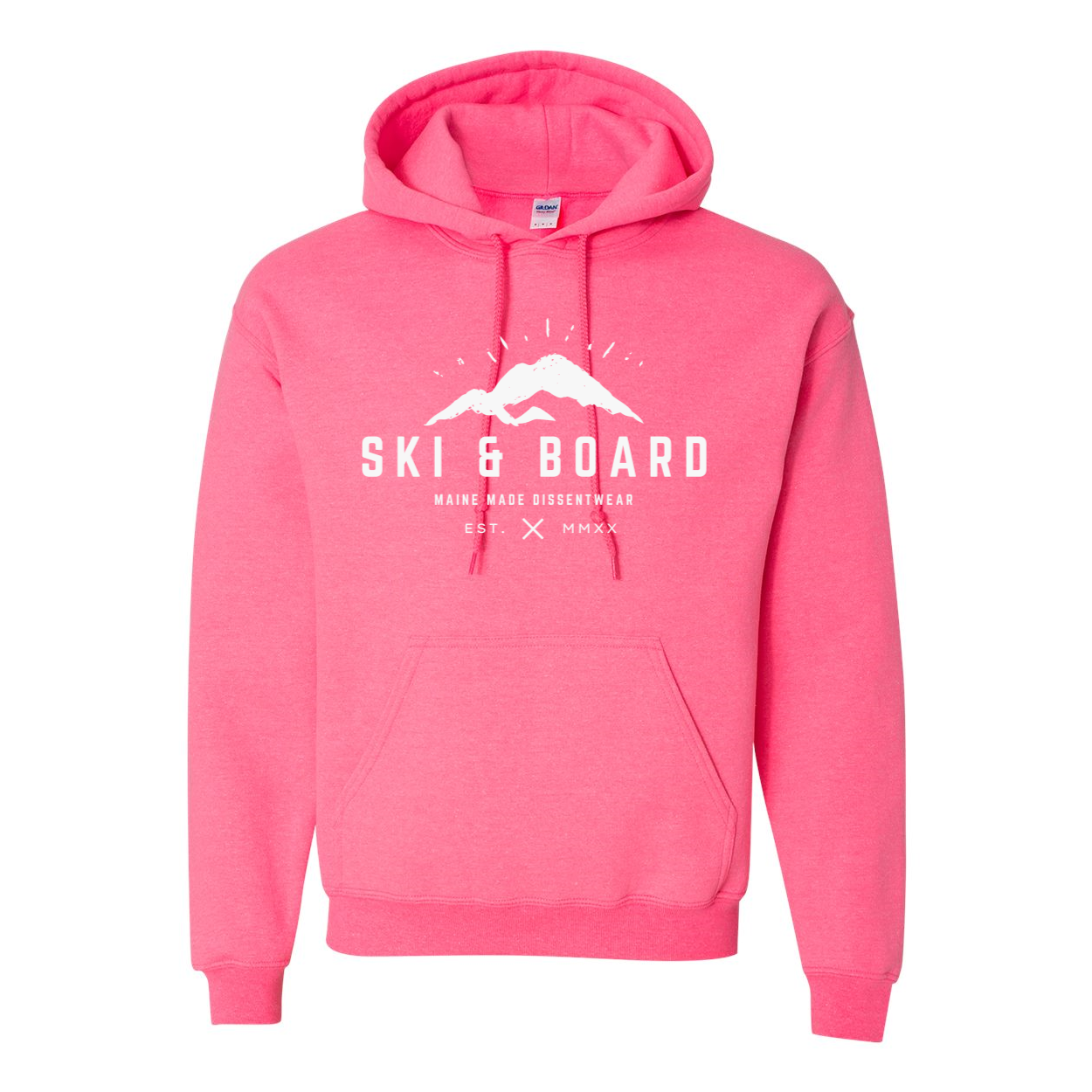 SKI & BOARD WHITE LOGO HOODIE SWEATSHIRT