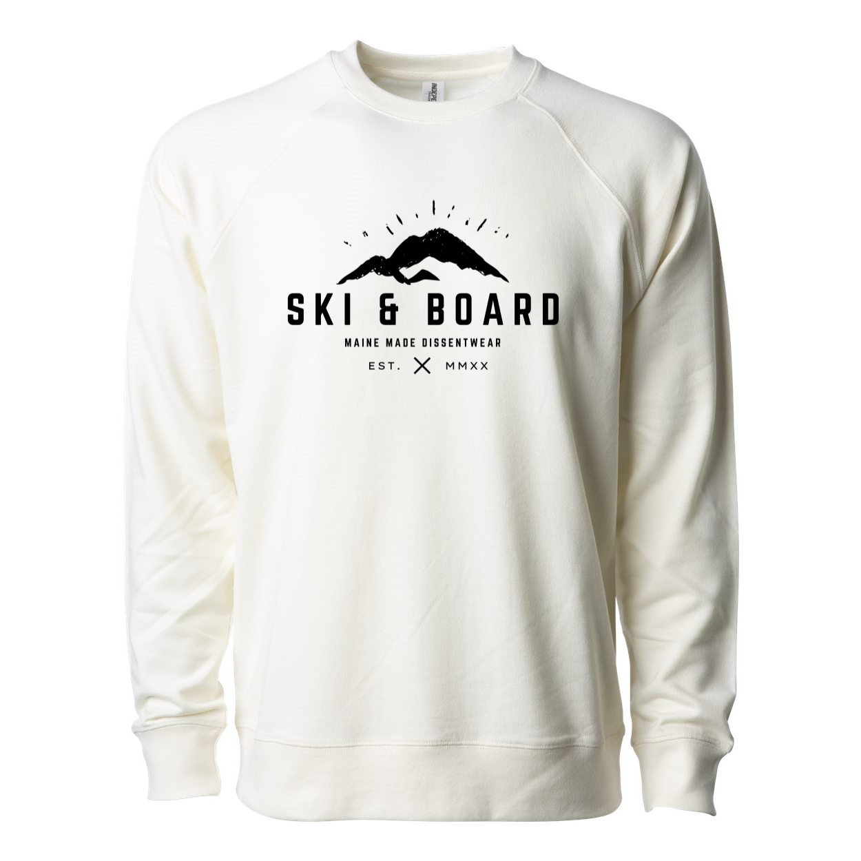 SKI & BOARD Lightweight Terry Sweatshirt Black Logo