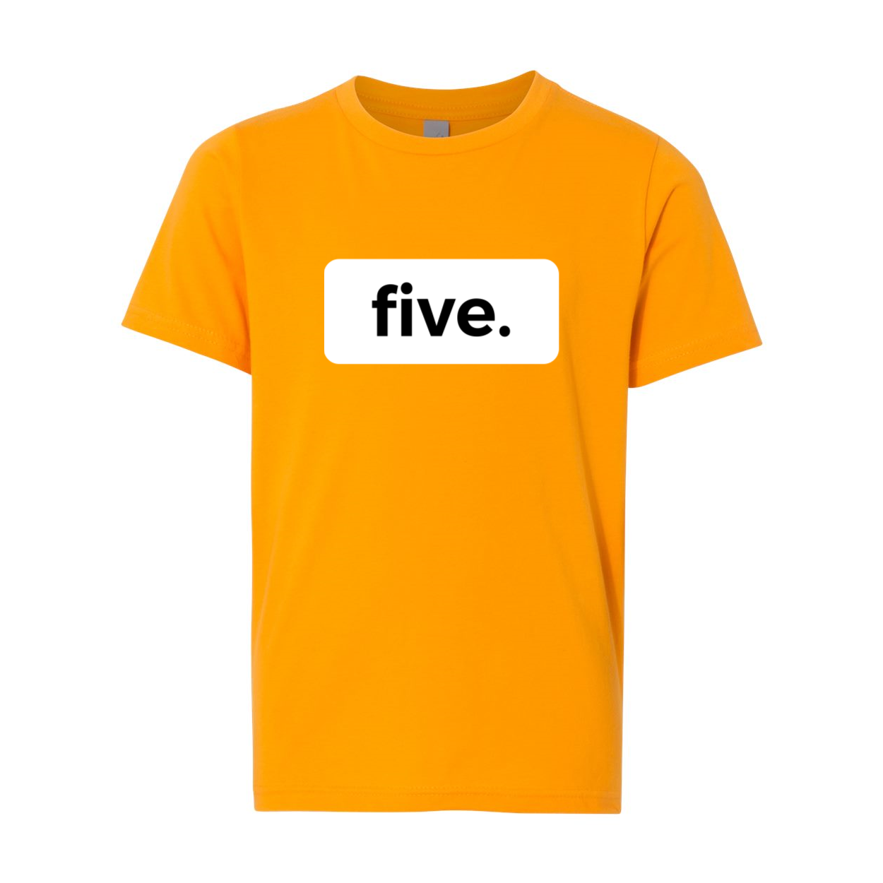 five. FIFTH  5TH birthday tee