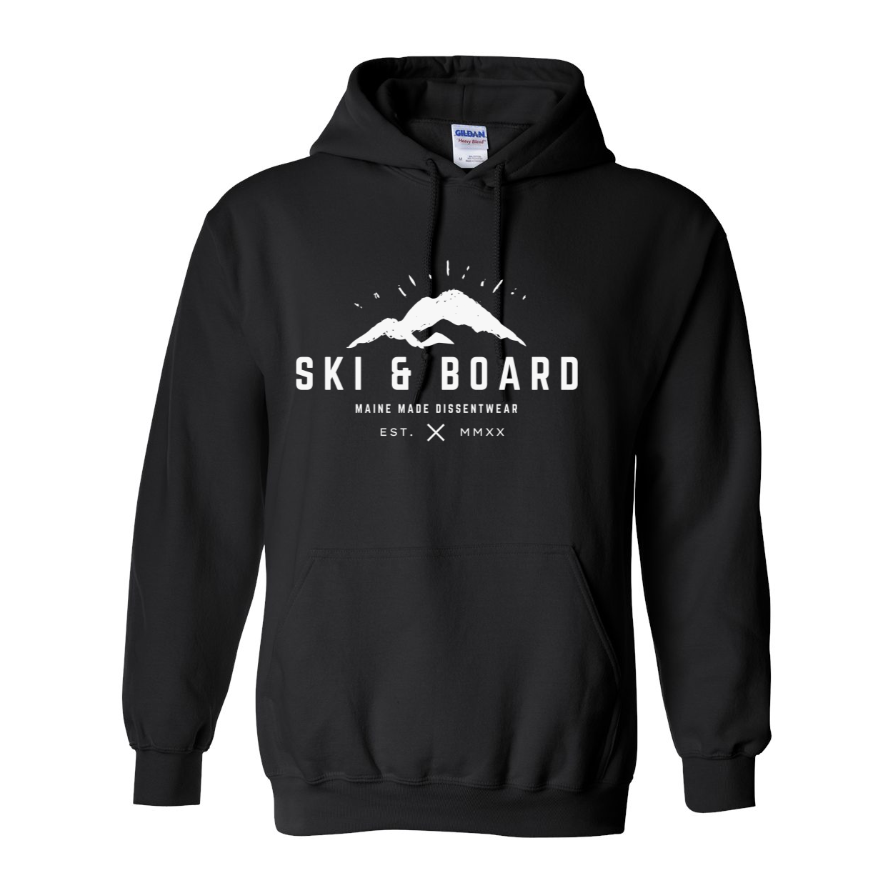 SKI & BOARD WHITE LOGO HOODIE SWEATSHIRT