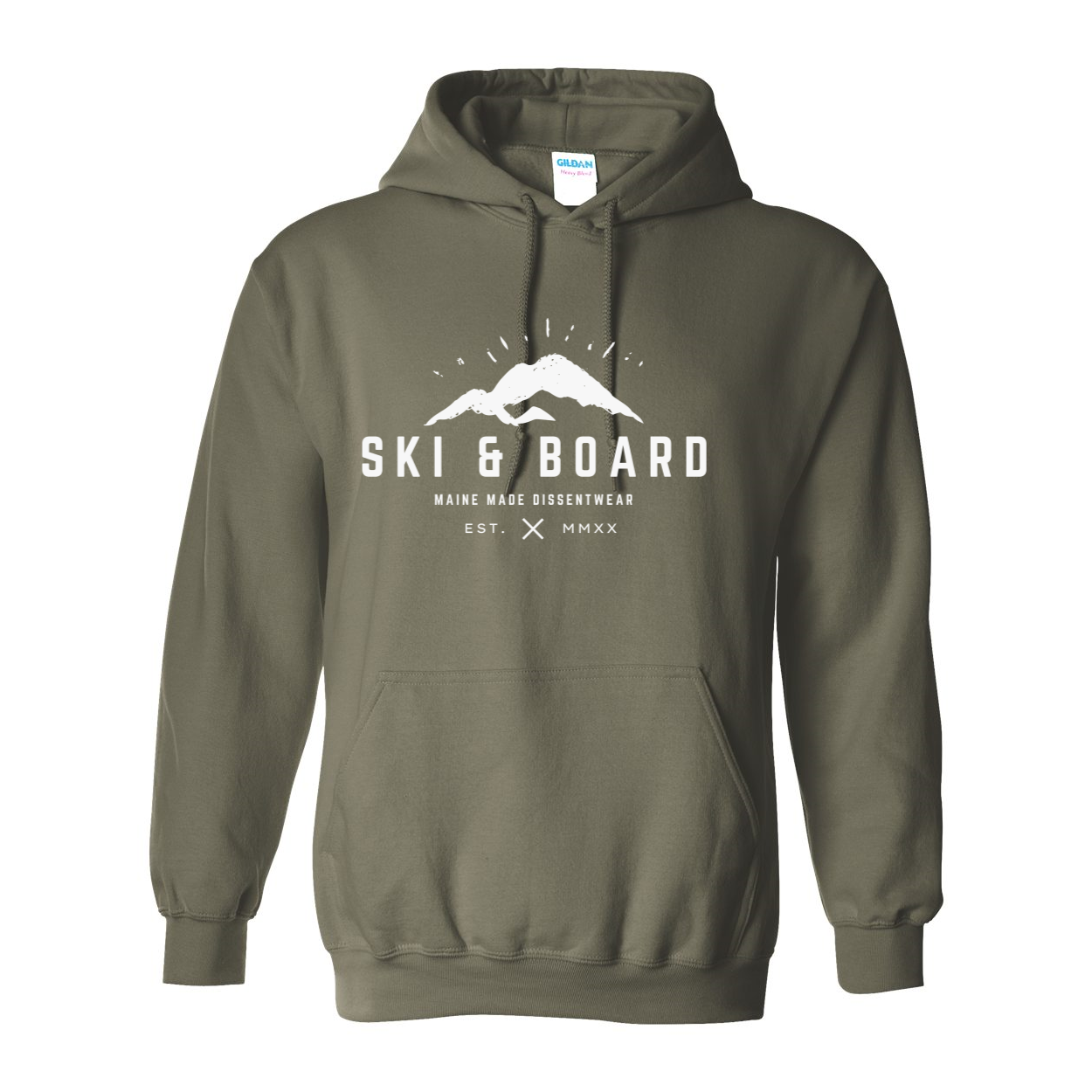 SKI & BOARD WHITE LOGO HOODIE SWEATSHIRT