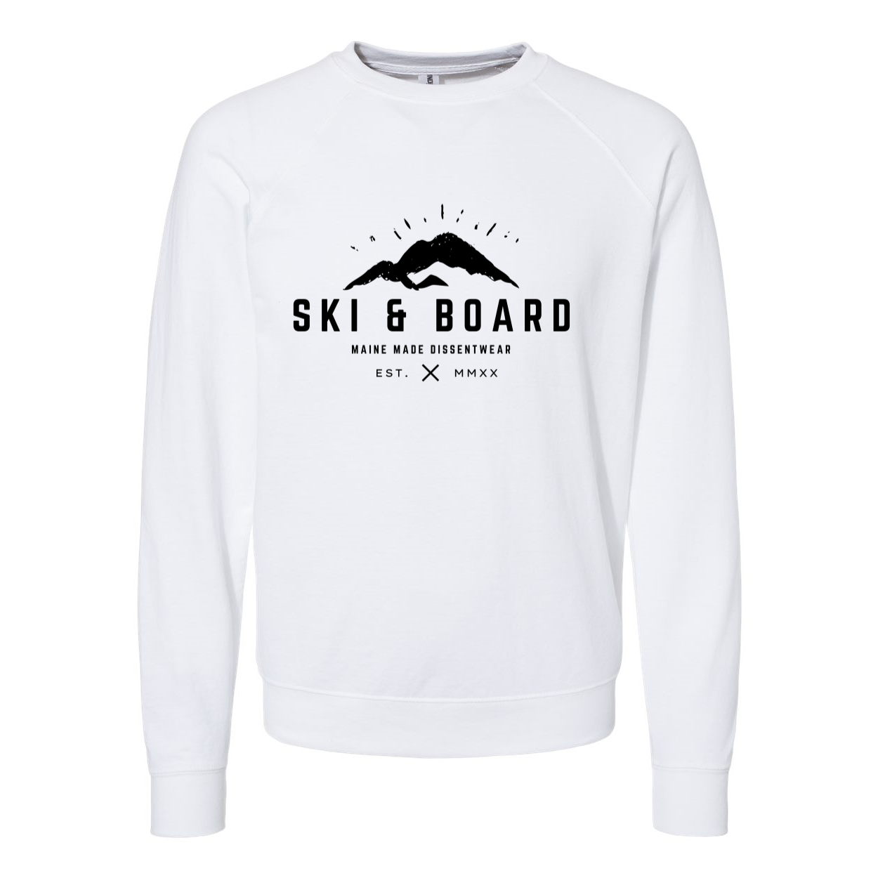SKI & BOARD Lightweight Terry Sweatshirt Black Logo
