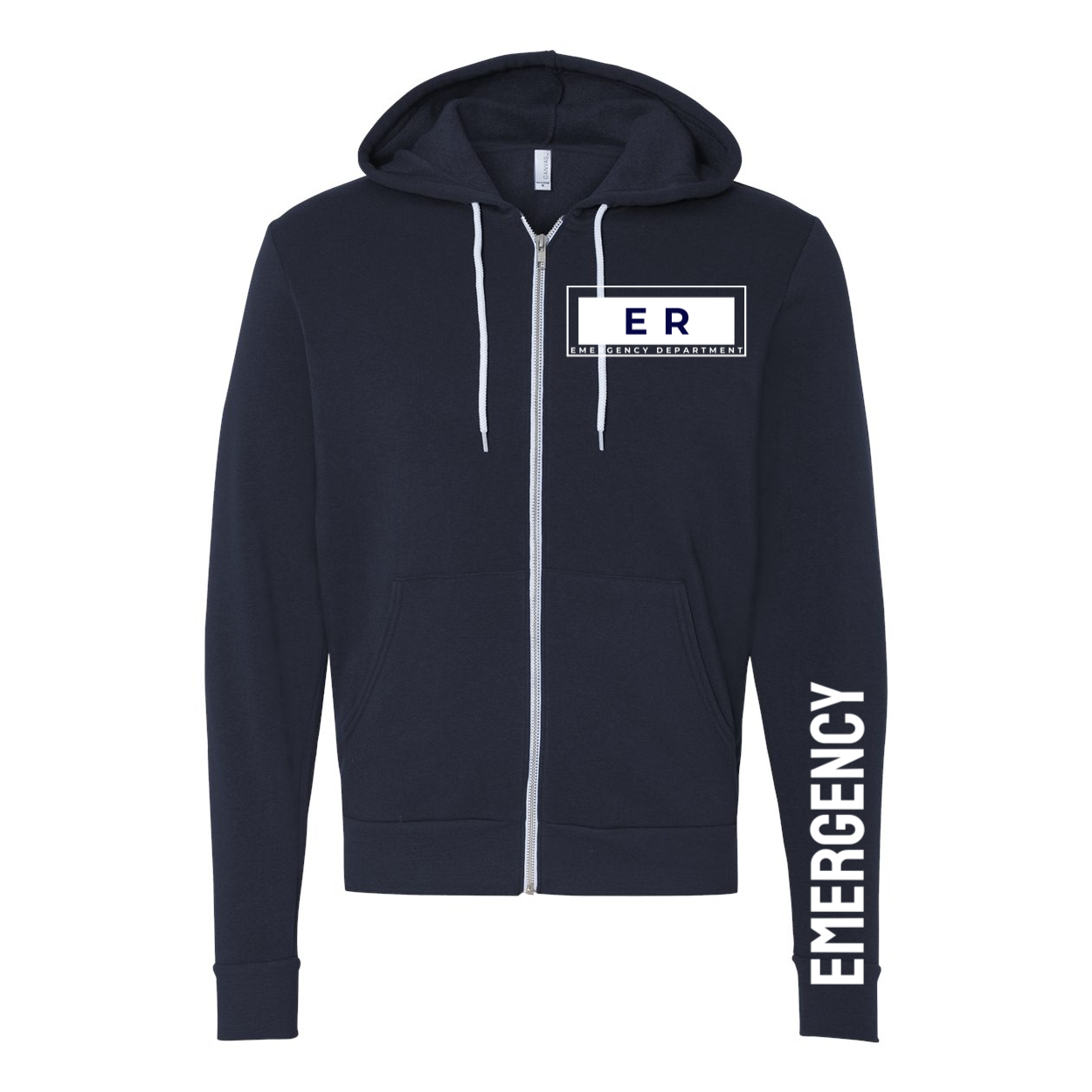 GN Sleeve & Chest Full-Zip Hooded Sweatshirt