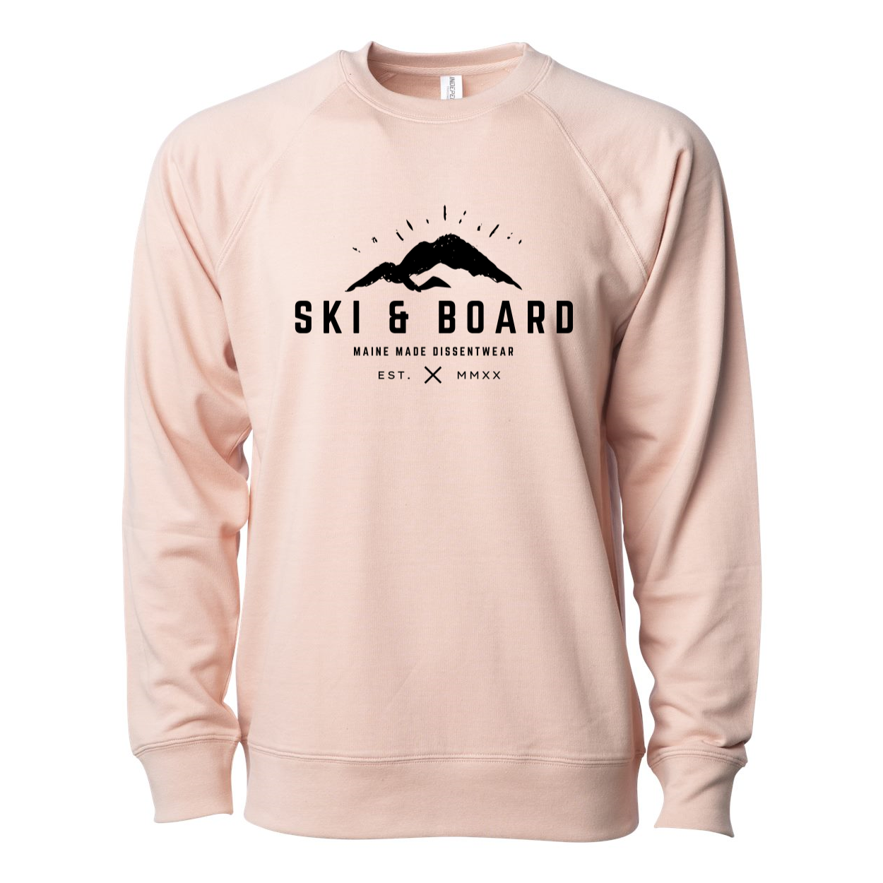 SKI & BOARD Lightweight Terry Sweatshirt Black Logo