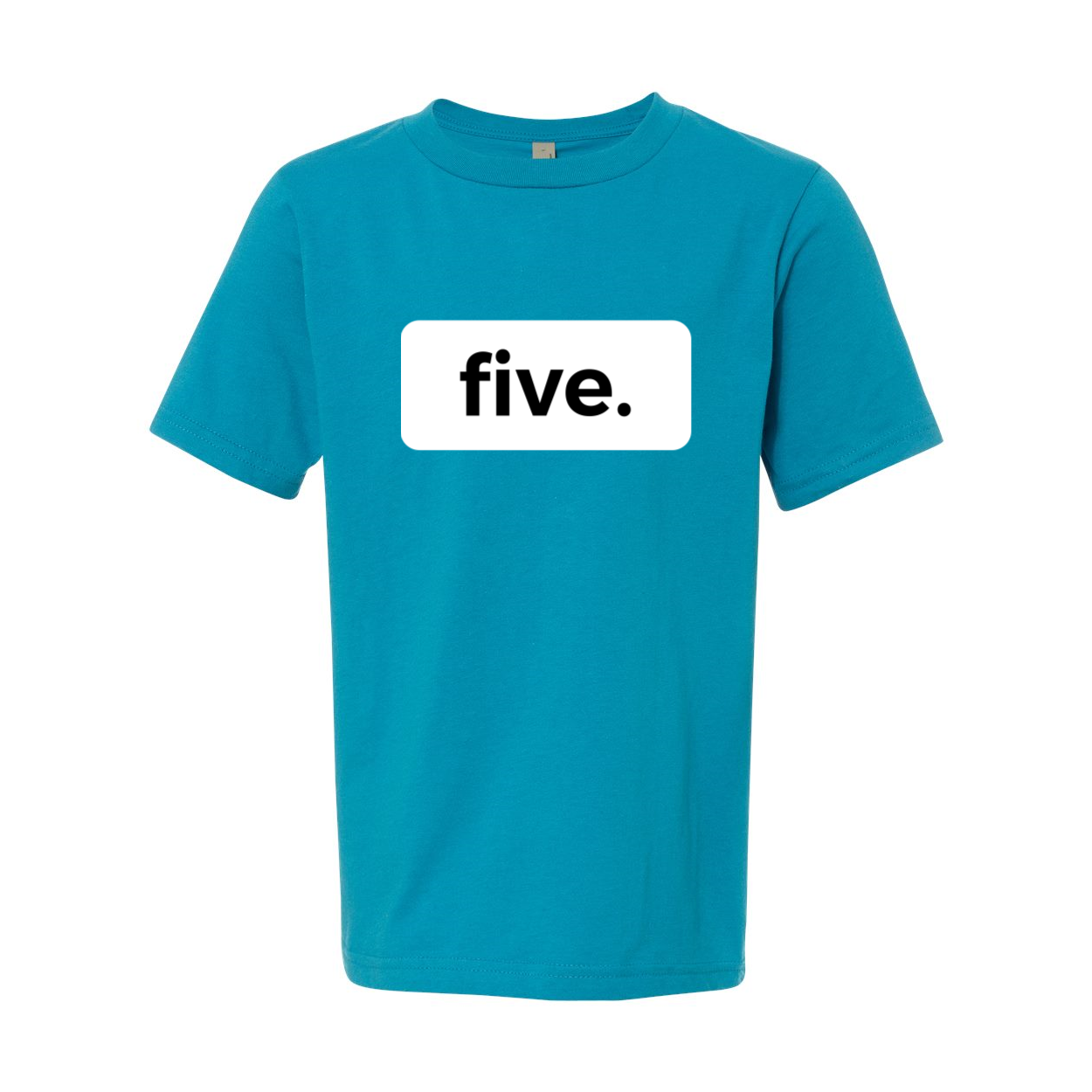 five. FIFTH 5TH birthday tee