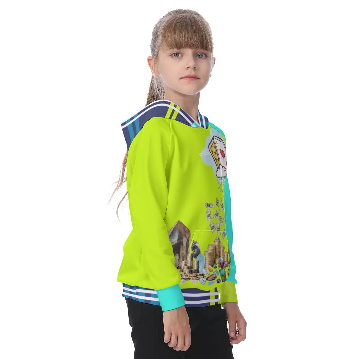 Neon Aces, Money and Jewels All-Over Print Kid&