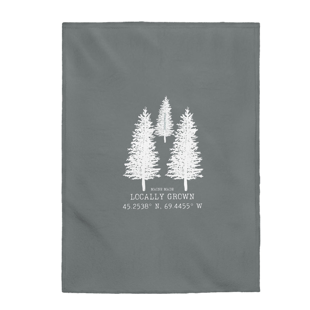 MAINE MADE, LOCALLY GROWN VELVETEEN PLUSH THROW BLANKET