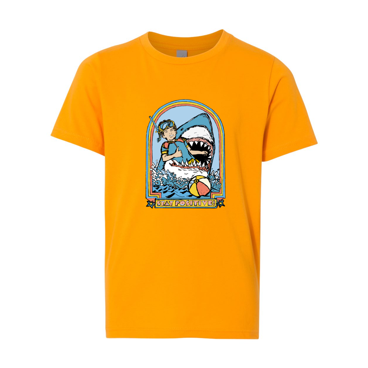 STAY POSITIVE YOUTH TEE-HAND DRAWN - FUNNY TRENDY