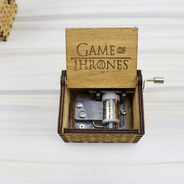 Wooden Music Box Featuring Star Wars, Harry Potter or Game of Thrones
