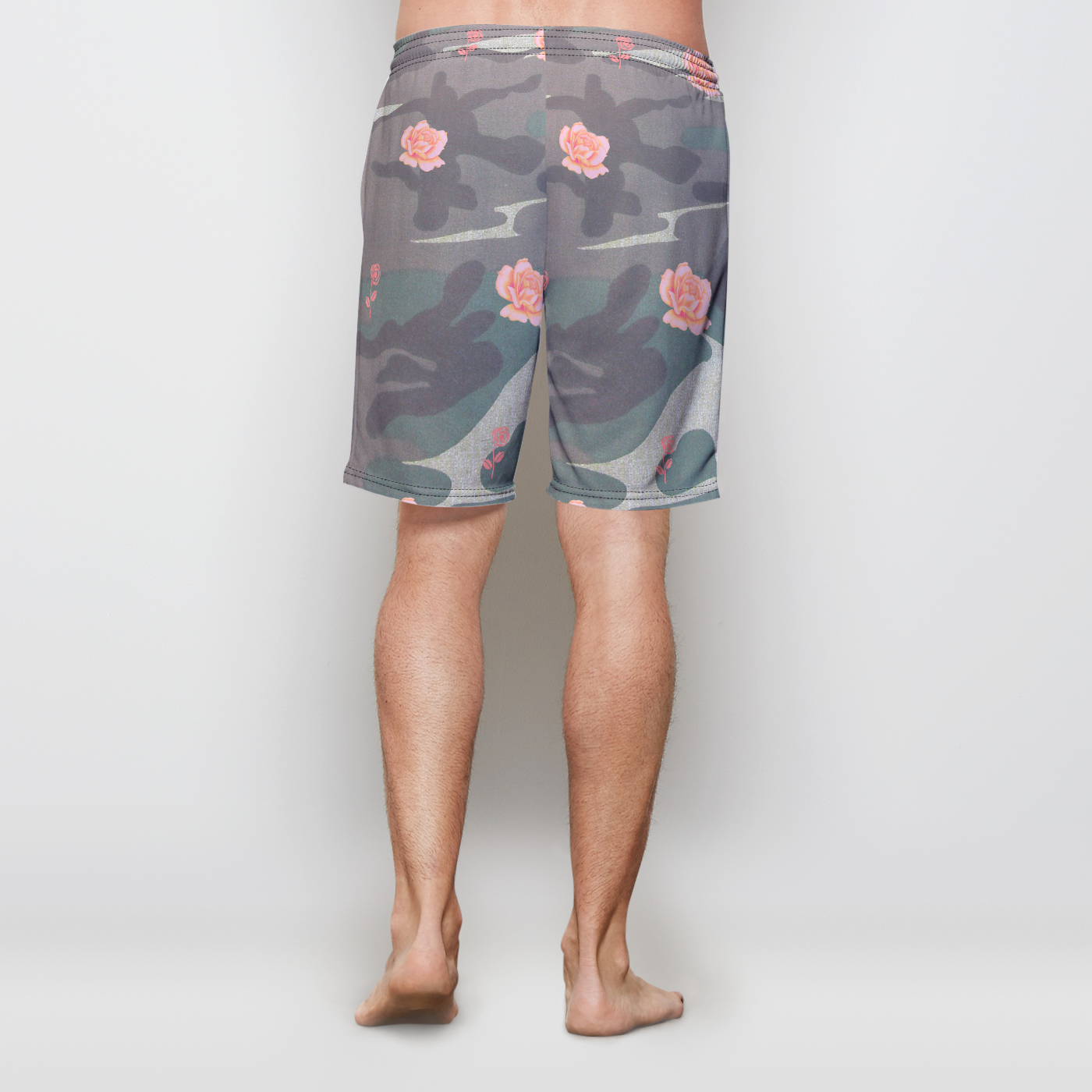 Camouflage and Roses Athletic Short