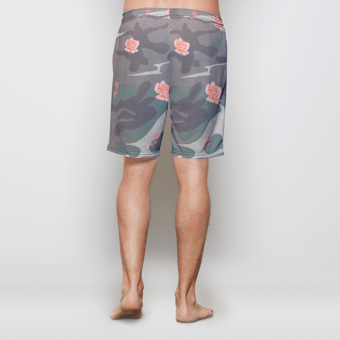 Camouflage and Roses Athletic Short