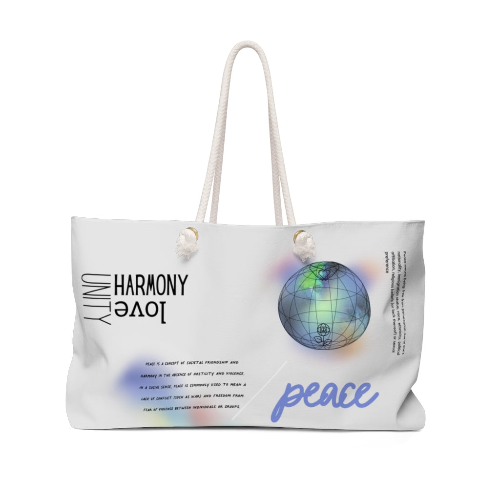 World Peace Weekender Bag