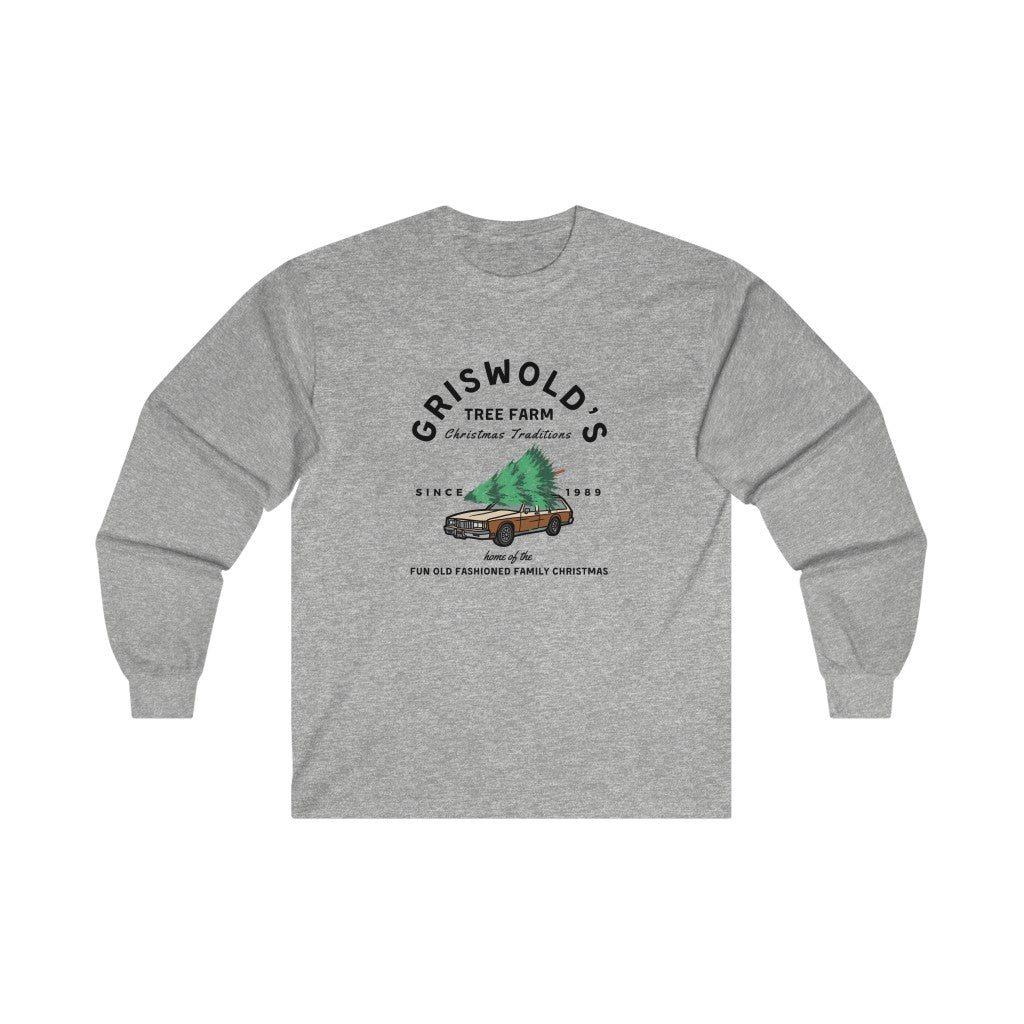 GRISWOLD TREE FARM HOLIDAY CHRISTMAS VACATION LONG SLEEVE TEE